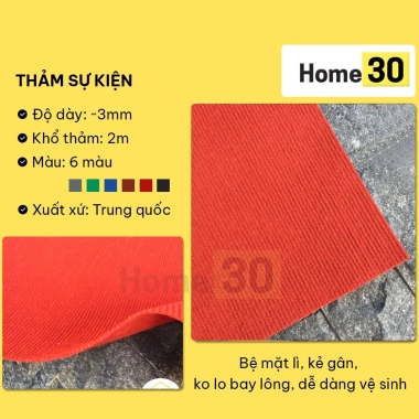 Thảm trải sự kiện màu đỏ khổ 2m - Giá chỉ 11.500đ, chất liệu bền, giá rẻ