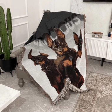 Thảm Tranh Dobermann Decor - Trải Sàn, Treo Tường, Phù Hợp Camping Picnic Sofa - 495.000₫ 5
