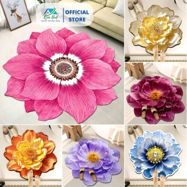 Thảm tròn Bali 1m/60cm KIM HUỆ X03 - Trải chân giường, ngủ, khách, 59.000 VNĐ