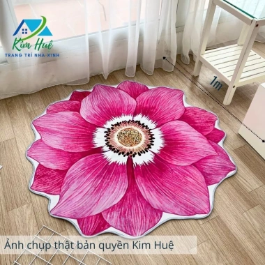 Thảm tròn Bali 1m/60cm KIM HUỆ X03 - Trải chân giường, ngủ, khách, 59.000 VNĐ