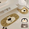 Thảm vệ sinh phòng tắm hoạt hình chữ U sáng tạo, chống trượt, giá ưu đãi 90.936₫ 2