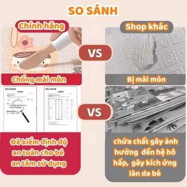 Thảm Xốp 2cm Trẻ Em Tập Bò, Chơi DINO - Chống Thấm Nước, Trơn Trượt, Giá 259k 3