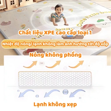 Thảm xốp GADI dày 2cm - Chống thấm, không trơn trượt, an toàn cho trẻ tập bò 8 Thảm xốp GADI dày 2cm - Chống thấm, không trơn trượt, an toàn cho trẻ tập bò 8