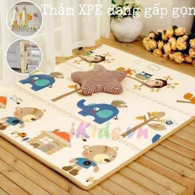 Thảm xốp gấp gọn 2 mặt cho bé tập bò, chống ngã, lót sàn, giá 90.999₫