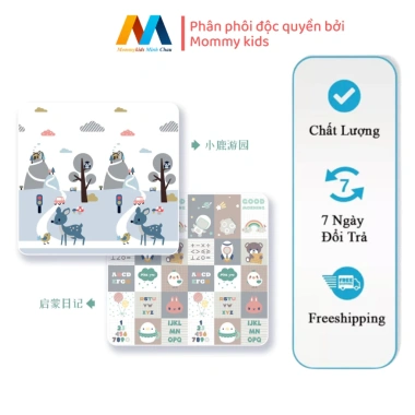 Thảm xốp gấp gọn XPE 2 mặt lót sàn cho bé tập bò, chống ngã, chống thấm, giá xưởng 96.000₫ 2