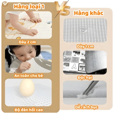 Thảm Xốp Tập Chơi Bé Hình Thú Đáng Yêu, Chống Bẩn, An Toàn, Mềm Mại - 319.000₫ 2