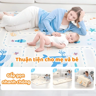 Thảm Xốp XPE 2cm Chống Thấm Cho Bé Tập Bò - 2 Mặt Họa Tiết Đẹp, Êm Ái Giá 271k 9
