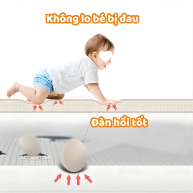 Thảm Xốp XPE 2cm PAMPER 2 Mặt Chống Thấm Chống Trượt Trải Sàn Bé Tập Bò Ngồi Chơi 5