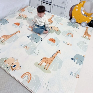 Thảm XPE 200x180cm Chống Nước Gập Lại, Túi Đựng - Thảm Chơi Bé, Tập Bò, Lót Sàn