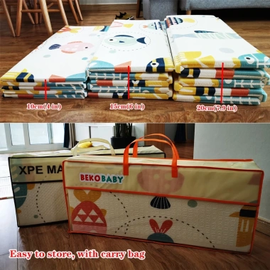 Thảm XPE 200x180cm Chống Nước Gập Lại, Túi Đựng - Thảm Chơi Bé, Tập Bò, Lót Sàn