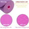 Thảm yoga 10mm - Định tuyến 8mm, cao su 2 lớp TPE, tập gym, giảm còn 199.000₫ 2