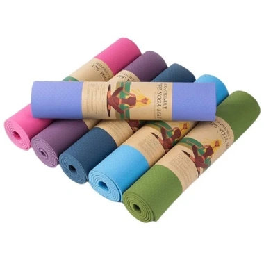 Thảm Yoga 2 Lớp 6mm Chống Trượt TPE - Thảm Gym Đa Năng kèm Túi, Giá 33.000 VND