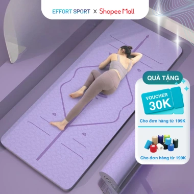 Thảm Yoga 2 lớp chống trượt bền, đệm xốp giảm va đập TOPBODY EFFORT 91.000₫