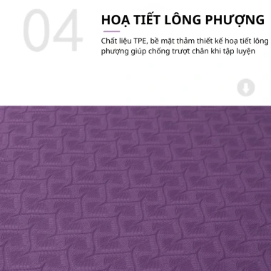 Thảm Yoga 2 lớp chống trượt bền, đệm xốp giảm va đập TOPBODY EFFORT 91.000₫