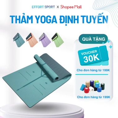 Thảm Yoga 2 lớp siêu dày TOPBODY EFFORT TPE chống trượt, thấm nước Giá 91.000₫