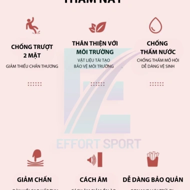 Thảm Yoga 2 lớp siêu dày TOPBODY EFFORT TPE chống trượt, thấm nước Giá 91.000₫