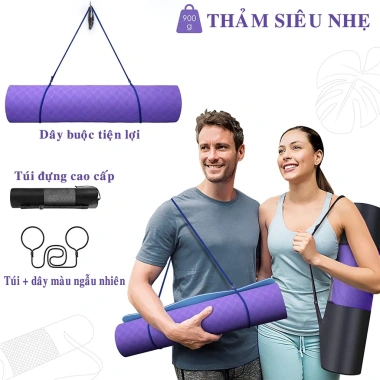 Thảm Yoga 2 Lớp TPE 6mm Cao Cấp Chống Trượt - Chọn Màu, Tặng Túi Đựng & Dây Buộc - Amalife 32.000đ 7 Thảm Yoga 2 Lớp TPE 6mm Cao Cấp Chống Trượt - Chọn Màu, Tặng Túi Đựng & Dây Buộc - Amalife 32.000đ 7