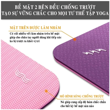 Thảm Yoga 2 Lớp TPE 6mm Cao Cấp Chống Trượt - Chọn Màu, Tặng Túi Đựng & Dây Buộc - Amalife 32.000đ