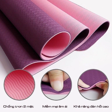 Thảm Yoga 2 mặt chống trượt TPE siêu bền - Giá ưu đãi 79.000₫ 6