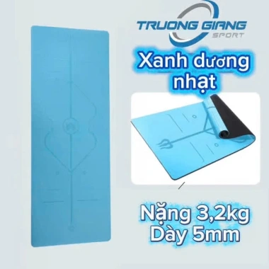 Thảm Yoga 5mm PU Cao Su Chống Trượt, Bám Vững, Hỗ Trợ Tư Thế Trường Giang