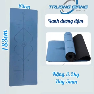 Thảm Yoga 5mm PU Cao Su Chống Trượt, Bám Vững, Hỗ Trợ Tư Thế Trường Giang