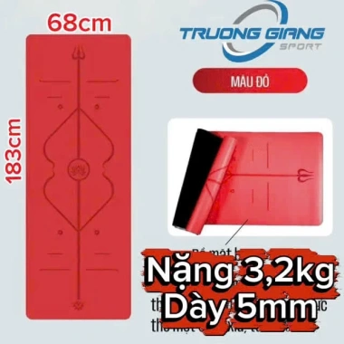 Thảm Yoga 5mm PU Cao Su Chống Trượt, Bám Vững, Hỗ Trợ Tư Thế Trường Giang