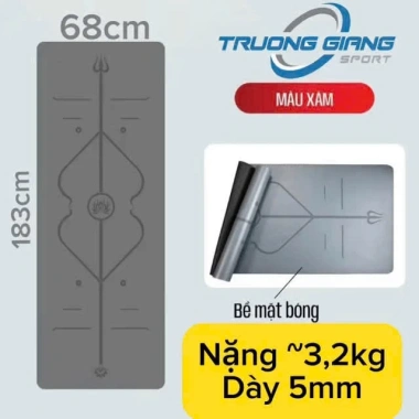 Thảm Yoga 5mm PU Cao Su Chống Trượt, Bám Vững, Hỗ Trợ Tư Thế Trường Giang