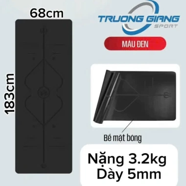 Thảm Yoga 5mm PU Cao Su Chống Trượt, Bám Vững, Hỗ Trợ Tư Thế Trường Giang