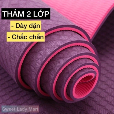Thảm Yoga 8mm Cao Su Non TPE Cao Cấp - Rộng 61x183cm, Giá 75.000đ Giảm 20% 3 Thảm Yoga 8mm Cao Su Non TPE Cao Cấp - Rộng 61x183cm, Giá 75.000đ Giảm 20% 3