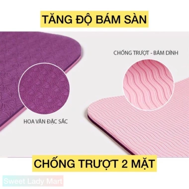 Thảm Yoga 8mm Cao Su Non TPE Cao Cấp - Rộng 61x183cm, Giá 75.000đ Giảm 20%