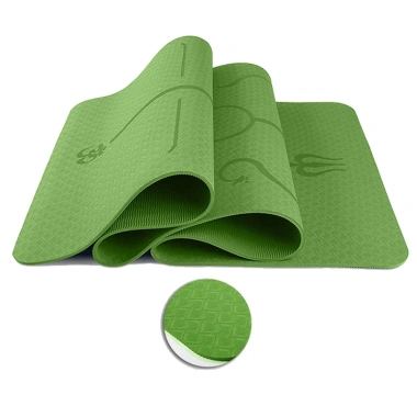 Thảm Yoga 8mm TPE 2 lớp Cao Cấp Gubix - Chống trượt, Định Tuyến, Kèm Túi Đựng
