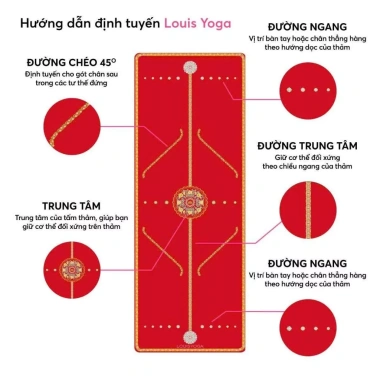 Thảm Yoga cao su cao cấp Louis Yoga Nature - Định tuyến, chống trơn, thấm mồ hôi, bám tốt, giá chỉ 1.990.000