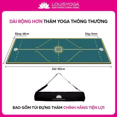 Thảm Yoga cao su cao cấp Louis Yoga Nature - Định tuyến, chống trơn, thấm mồ hôi, bám tốt, giá chỉ 1.990.000