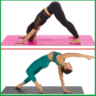 Thảm Yoga Cao Su Định Tuyến 5mm Cao Cấp + Túi Đựng - Thanh Lý 359.000, Hàng Lỗi Xước