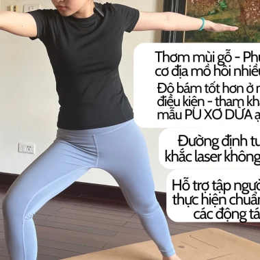 Thảm yoga cao su gỗ bần Huy Bạt - Chống trượt, cao cấp, giảm còn 830.000 2 Thảm yoga cao su gỗ bần Huy Bạt - Chống trượt, cao cấp, giảm còn 830.000 2