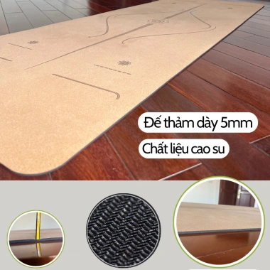 Thảm yoga cao su gỗ bần Huy Bạt - Chống trượt, cao cấp, giảm còn 830.000