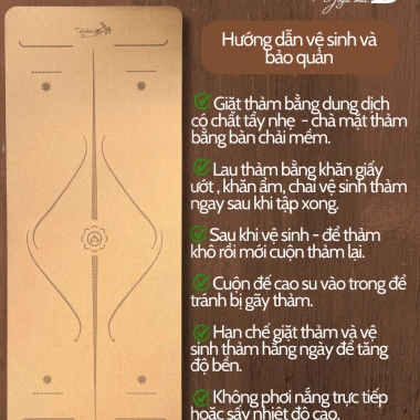Thảm yoga cao su gỗ bần Huy Bạt - Chống trượt, cao cấp, giảm còn 830.000