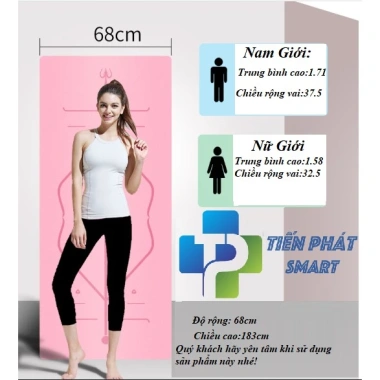 Thảm Yoga Cao Su PU 5mm Dày Không Logo Tặng Túi Đựng Dây Buộc 279.000