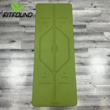 Thảm Yoga Cao Su Pu Xơ Dừa Siêu Mỏng 1.5mm In Định Tuyến Chống Trơn Trượt - Du Lịch Mã X 8