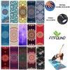 Thảm Yoga Cao Su Siêu Mỏng 1,5mm In Hoa Bản Du Lịch Chống Trượt Gấp Gọn FITFOUND