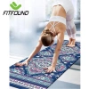 Thảm Yoga Cao Su Siêu Mỏng 1,5mm In Hoa Bản Du Lịch Chống Trượt Gấp Gọn FITFOUND 9