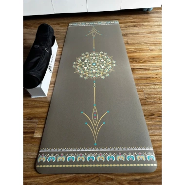 Thảm Yoga Cao Su Xơ Dừa Clover Hoa Ngọc Bích 7mm Siêu Êm Chống Trượt Kèm Túi và Hộp