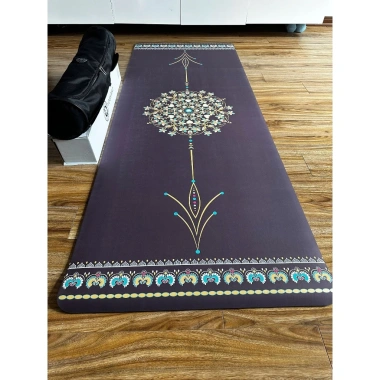 Thảm Yoga Cao Su Xơ Dừa Clover Hoa Ngọc Bích 7mm Siêu Êm Chống Trượt Kèm Túi và Hộp