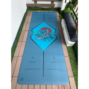 Thảm yoga cao su xơ dừa CLOVER họa tiết độc đáo nhập Đài Loan kèm túi