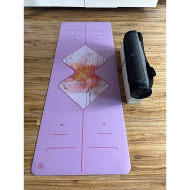 Thảm yoga cao su xơ dừa CLOVER họa tiết độc đáo nhập Đài Loan kèm túi
