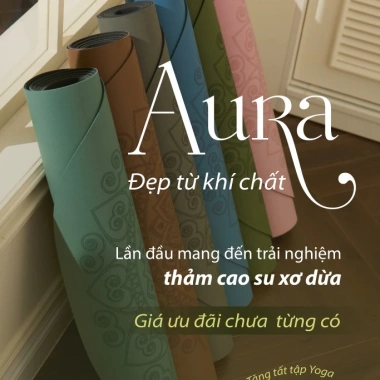 Thảm yoga cao su xơ dừa LOUIS AURA mới - chống trơn, bám tốt, chính hãng LOUISYOGA, 715.000 VND