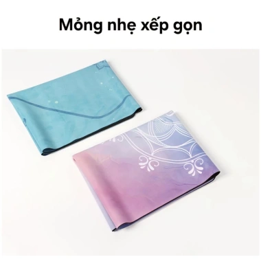 Thảm Yoga Da Lộn 1.5mm Gấp Gọn Du Lịch - Chống Trơn Trượt, Tặng Túi, Giá 370k 8