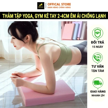 Thảm Yoga Đệm Plank Dày 2-4cm Giữ Thăng Bằng, Kê Tay Êm Ái, Chống Lạnh, 4 Màu Nam Nữ - 89.000₫
