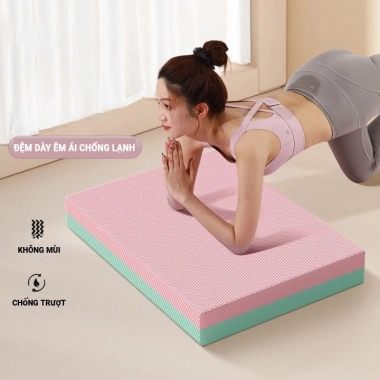 Thảm Yoga Đệm Plank Dày 2-4cm Giữ Thăng Bằng, Kê Tay Êm Ái, Chống Lạnh, 4 Màu Nam Nữ - 89.000₫