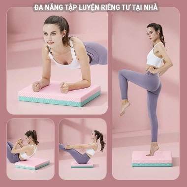 Thảm Yoga Đệm Plank Dày 2-4cm Giữ Thăng Bằng, Kê Tay Êm Ái, Chống Lạnh, 4 Màu Nam Nữ - 89.000₫